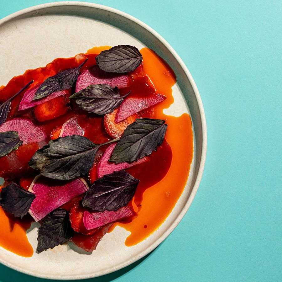 Tuna with strawberry at Darkroom